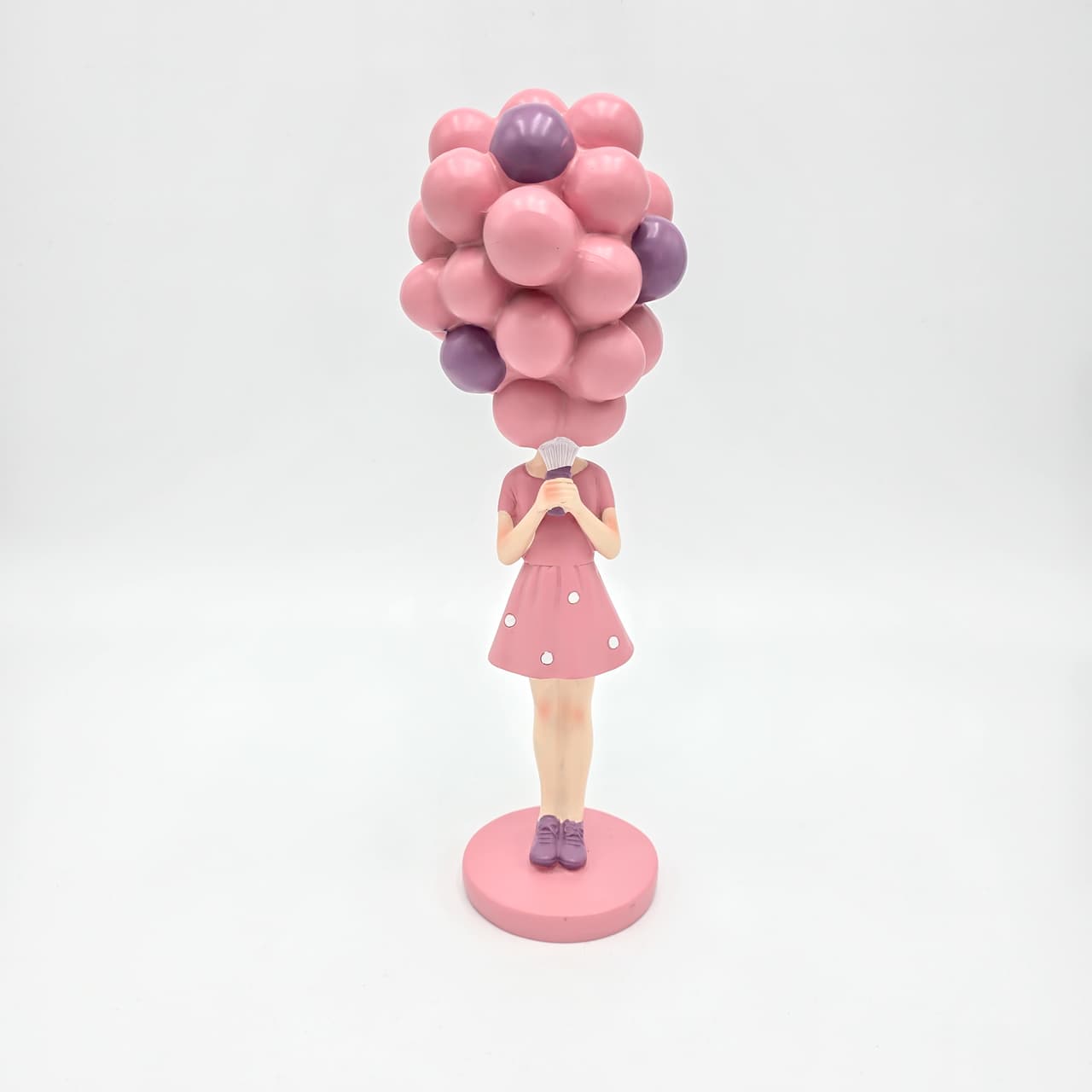 Figurina GIRL PINK BALLONS rasina 11x12x13cm